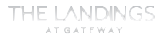 Elegant logo for The Landings at Gateway featuring a stylized bird in flight.