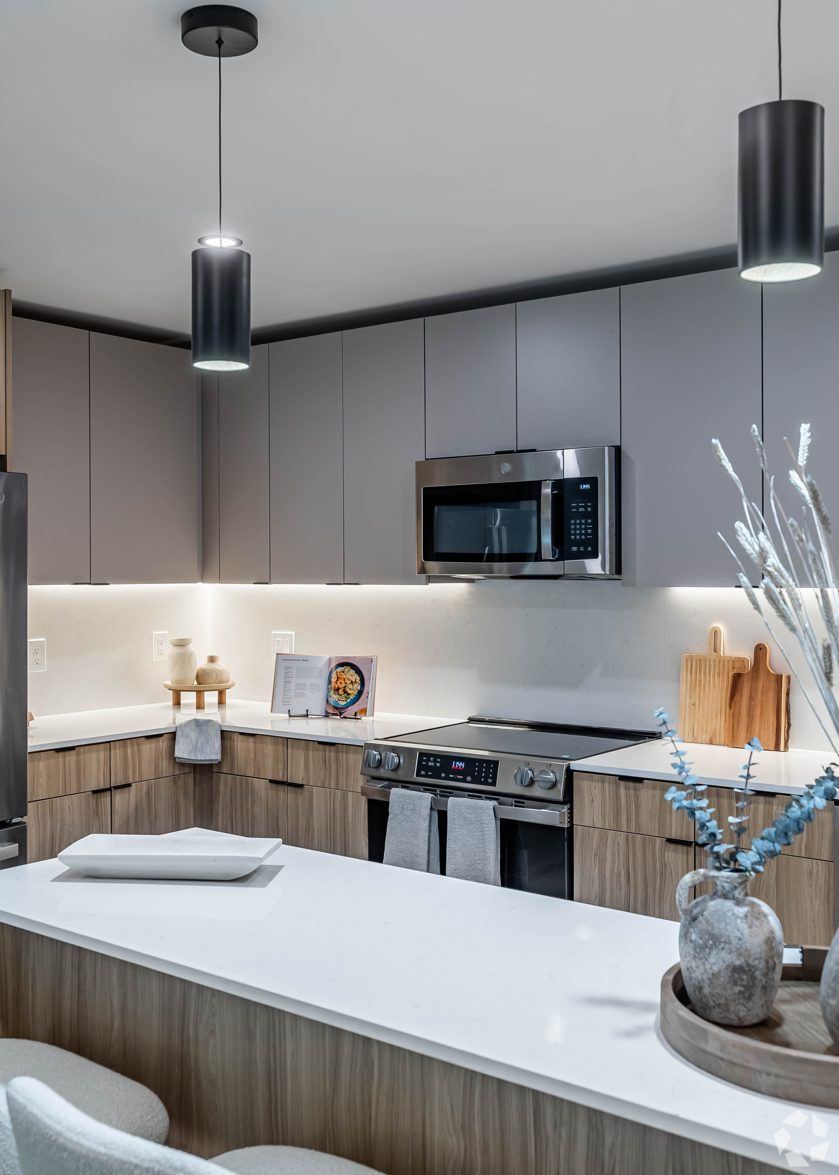 Modern renovated kitchen detail