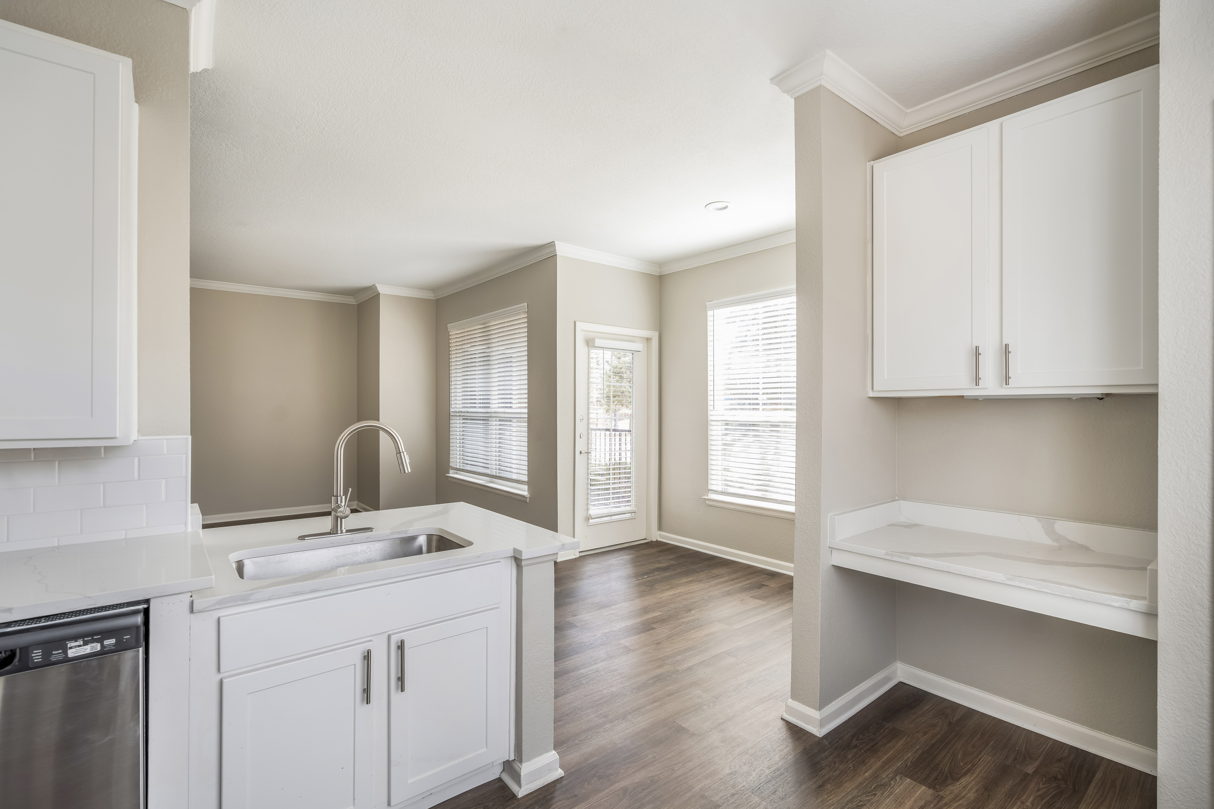 Modern renovated kitchen detail