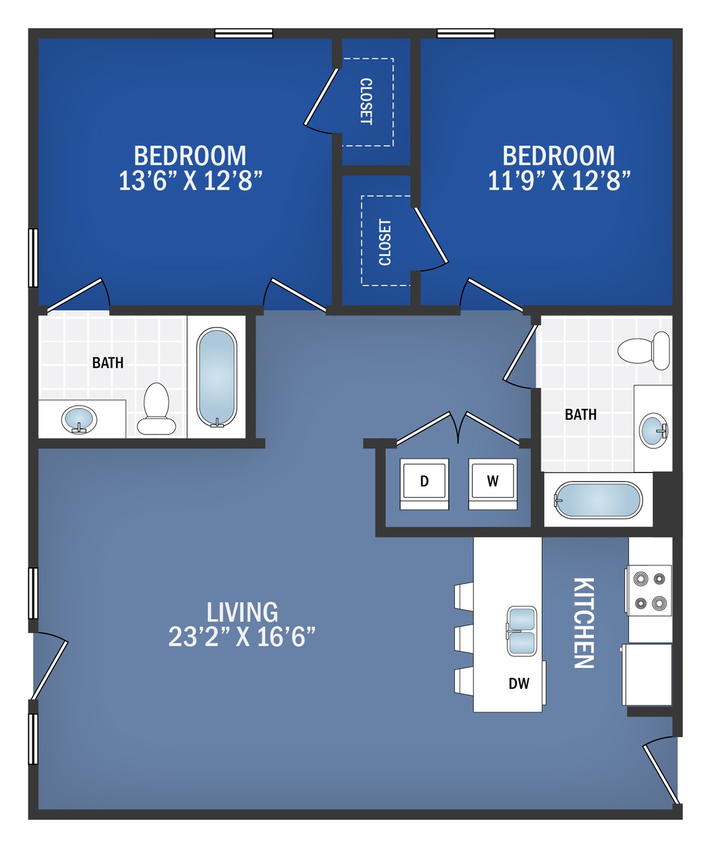 B3 2 Bed Apartment Thrive Jenks
