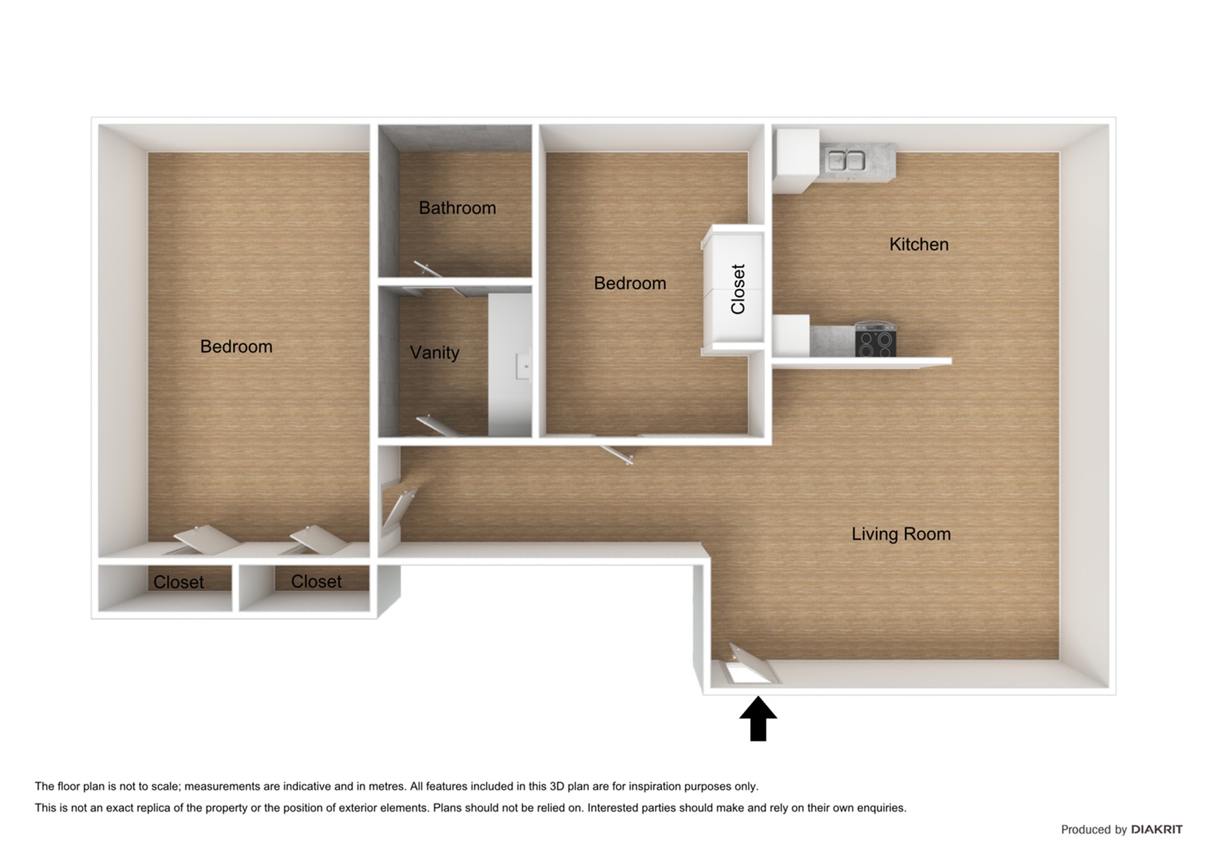 B1 Dogwood 2 Bed Apartment Villas at Midtown