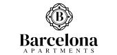 Elegant Barcelona Apartments logo featuring a bold 'B' with intricate design elements, exuding luxury and sophistication.