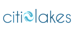 Citi Lakes logo with blue swirling design