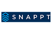 Modern logo for Snapppt showcasing sleek design and bold typography in a stylish blue and white color scheme.