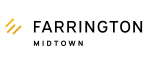 Stylized company logo featuring three golden diagonal stripes alongside bold black text.