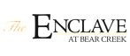 Elegant logo of The Enclave at Bear Creek, featuring classic typography with a golden accent.