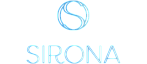 Elegant logo design featuring a stylized letter 'S' and modern blue gradient text 'SIRONA' on a white background.