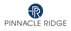 Elegant Pinnacle Ridge logo featuring modern design elements in blue and white.