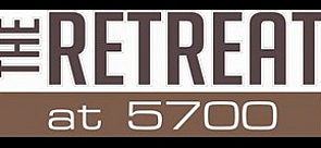 Modern logo design for The Retreat at 5700, showcasing sleek typography in earthy tones.