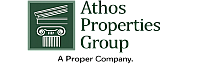 Athos Properties Group logo featuring a classical column design, symbolizing architectural elegance and tradition.