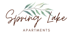 Elegant logo for Spring Lake Apartments featuring a graceful leaf design.