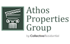 Elegant logo of Athos Properties Group featuring a stylized classic pillar design, representing heritage and sophistication in real estate.