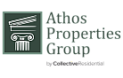 Athos Properties Group logo featuring a classic architectural column, signifying elegance and solid construction.
