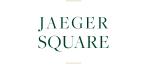 Elegant Jaeger Square logo in dark green, exuding sophistication and modernity.