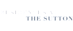 Elegant logo for 'Residences at The Sutton' in sophisticated gray and blue font.