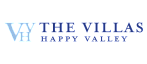 Elegant logo for The Villas in Happy Valley, featuring modern blue typography and design elements.