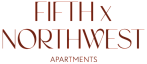 Elegant logo for Fifth x Northwest Apartments, featuring sleek typography in a warm, inviting color.