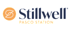 Elegant Stillwell Pasco Station logo with orange and navy typography, emphasizing modern luxury living.