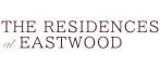 Elegant logo of The Residences at Eastwood, showcasing sophisticated typography in a rich brown hue.