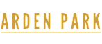 Elegant Arden Park logo in gold lettering, symbolizing luxury and sophistication.