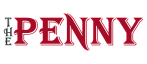 Elegant logo of 'The Penny' with bold, red typography and classic serif design.