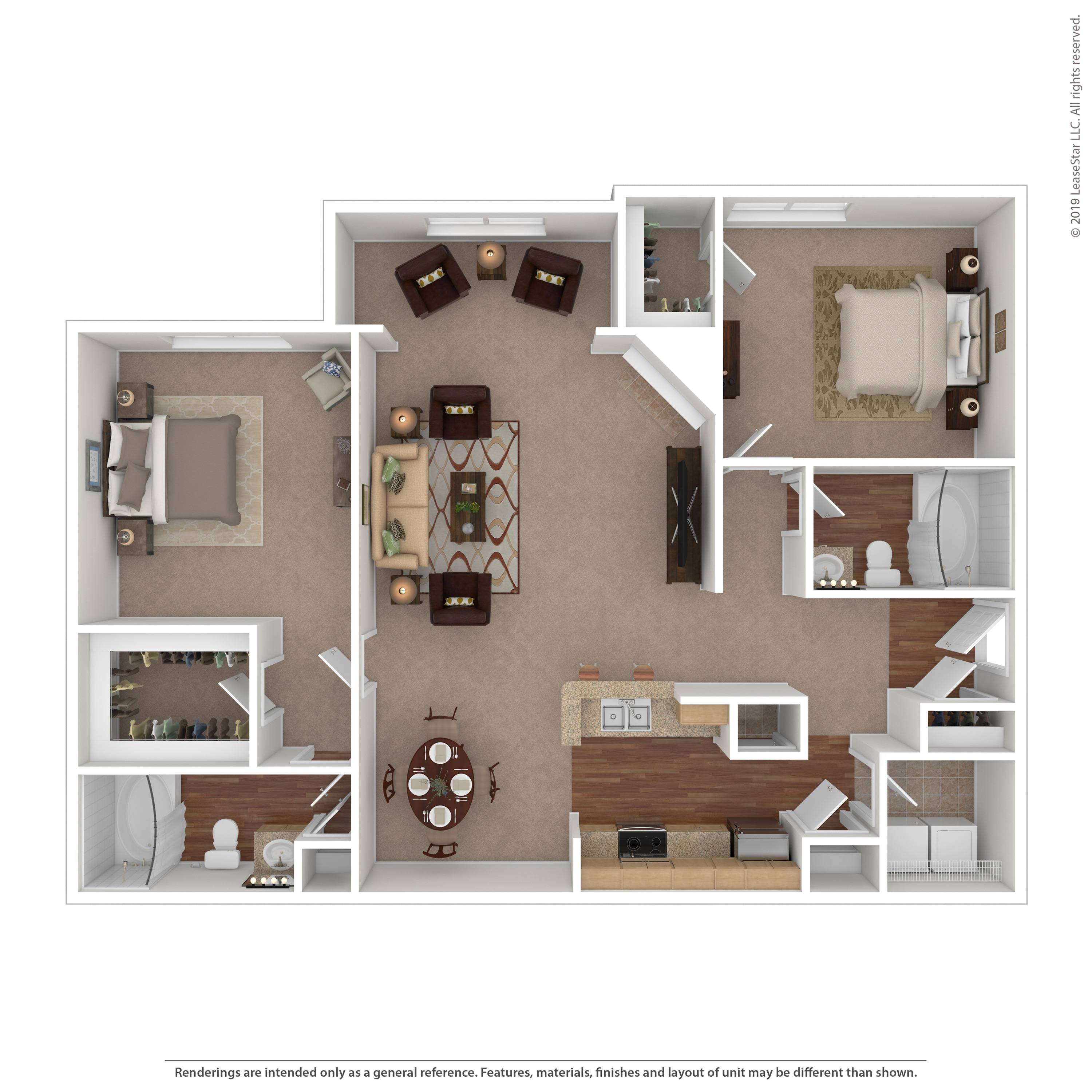 2 Bedroom Floor Plan Apartments For Rent In Gallatin, TN Stoneridge