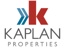 Dynamic Kaplan Properties logo featuring bold red and blue geometric design, representing innovation and quality.