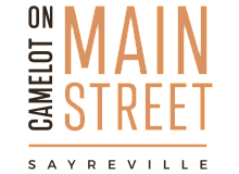 Elegant logo for Camelot on Main Street in Sayreville, featuring bold typography with a chic, modern design.