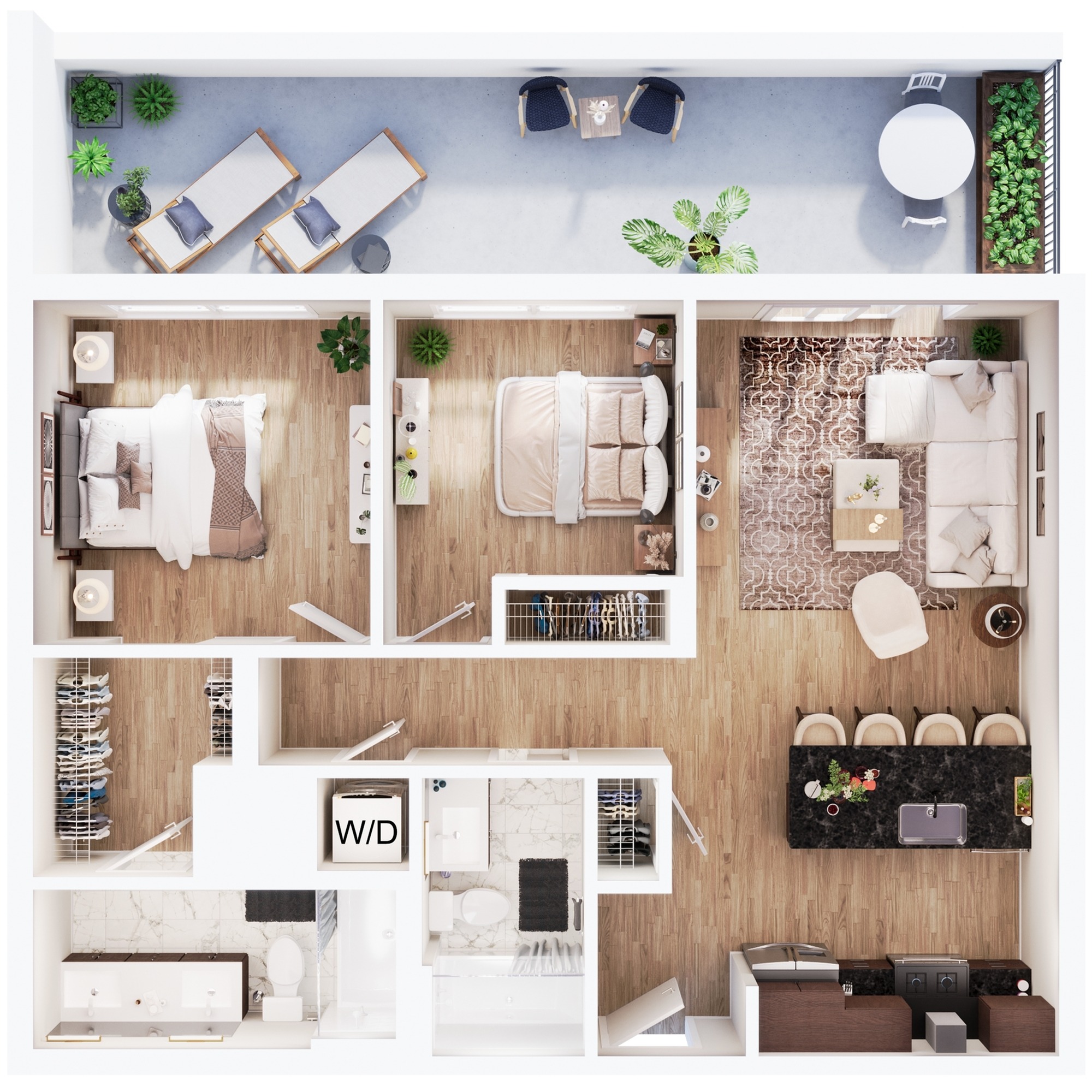 Ciel 2 Bed Apartment Juliette Apartments