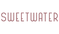 Elegant Sweetwater logo with sleek, modern typography in rich burgundy tone.