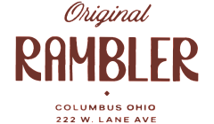 Charming signage for Original Rambler located at 222 W. Lane Ave, Columbus, Ohio, featuring a bold, retro-inspired font.