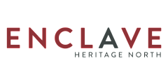 Enclave Heritage North logo in sleek, modern design with bold lettering.