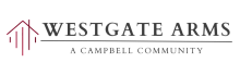 Westgate Arms logo featuring a stylized house icon, representing a Campbell community.