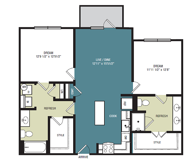 B1 2 Bed Apartment LYV Broadway