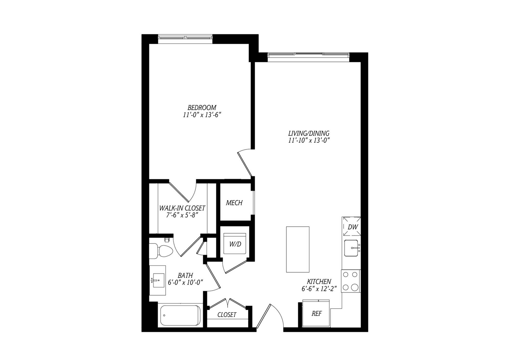 A02 1 Bed Apartment Parkway Apartments