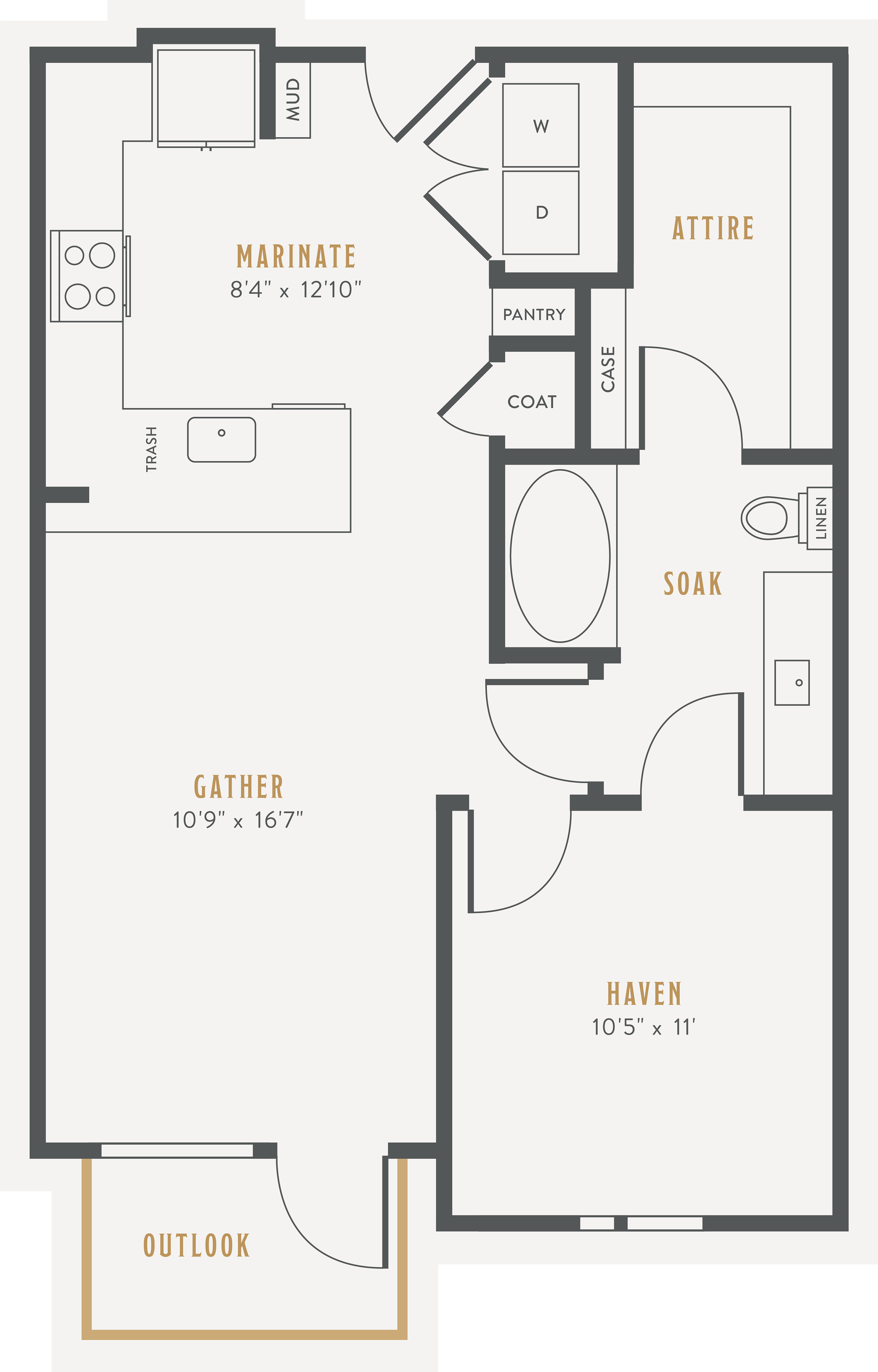 One bedroom one bath, kitchen, kitchen pantry, living/dinning room, laundry room, one closet and