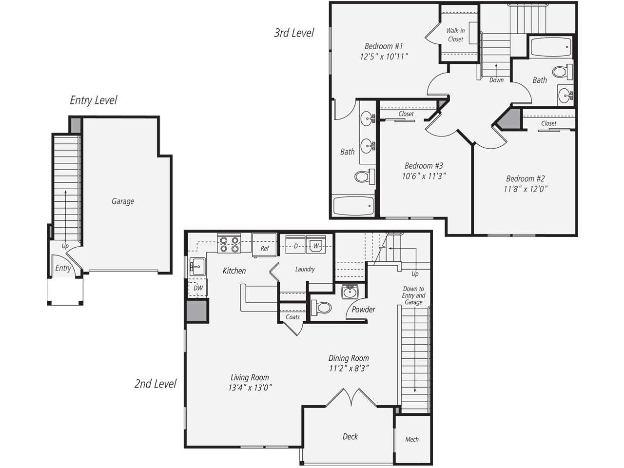 3 Bedroom Townhouse C2THG 3 Bed Apartment White Oaks at Wilton