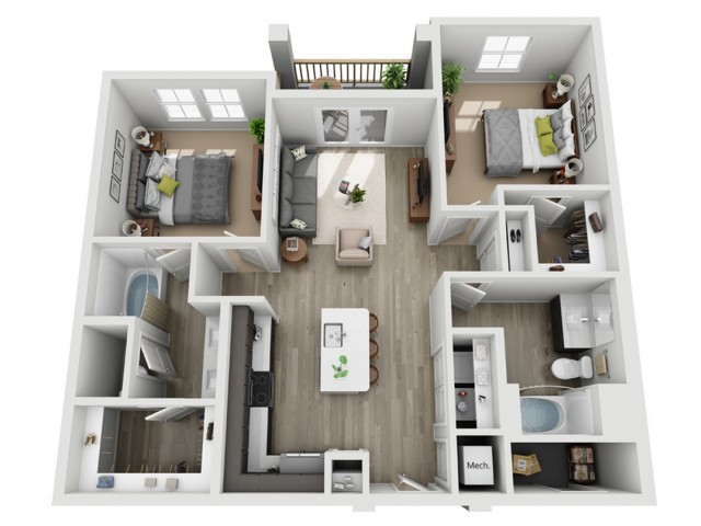 Two Bedroom Apartment Two Bath Apartment