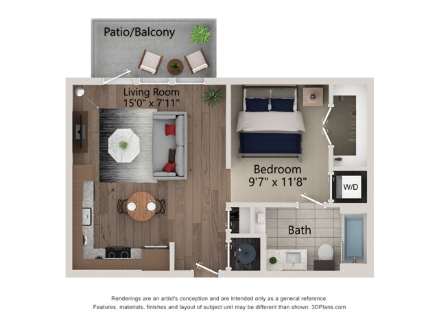 Floor plan layout diagram for Studio