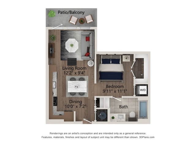 Floor plan layout diagram for Studio