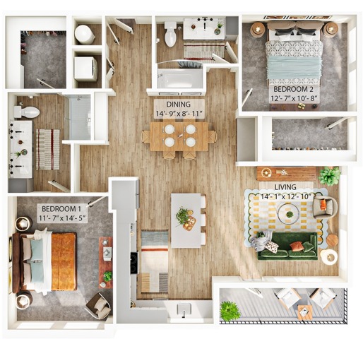 Floor plan layout diagram for B4