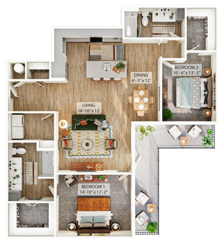 Floor plan layout diagram for B6