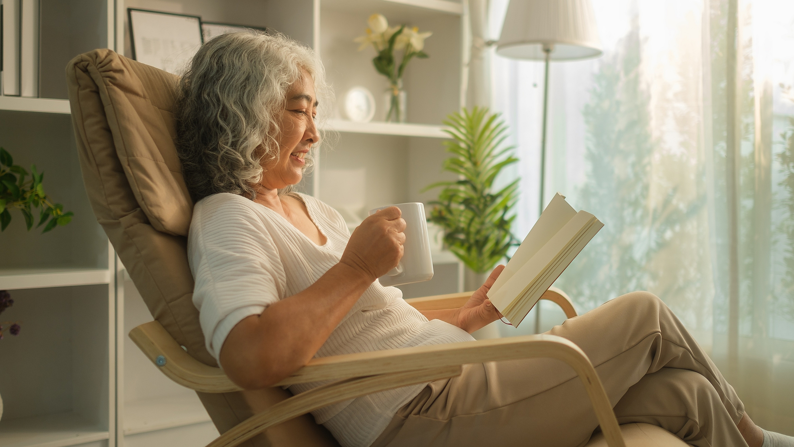 person reading book