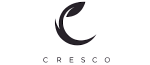 Sleek Cresco logo with a modern, minimalist design featuring a stylized curved element.