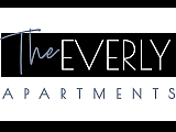 Elegant logo of The Everly Apartments, featuring modern typography and a sleek design.