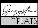 Elegant Graystone Flats logo with sophisticated script and modern design.