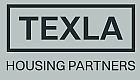 Modern logo for Texla Housing Partners featuring sleek text and a minimalist design.
