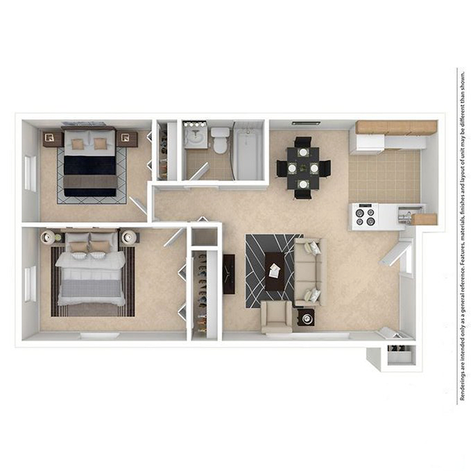 NorrisHills 2BD 1Bath 715sqft