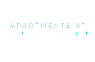 Logo of Apartments at Glenmoore in stylish blue and white typography.