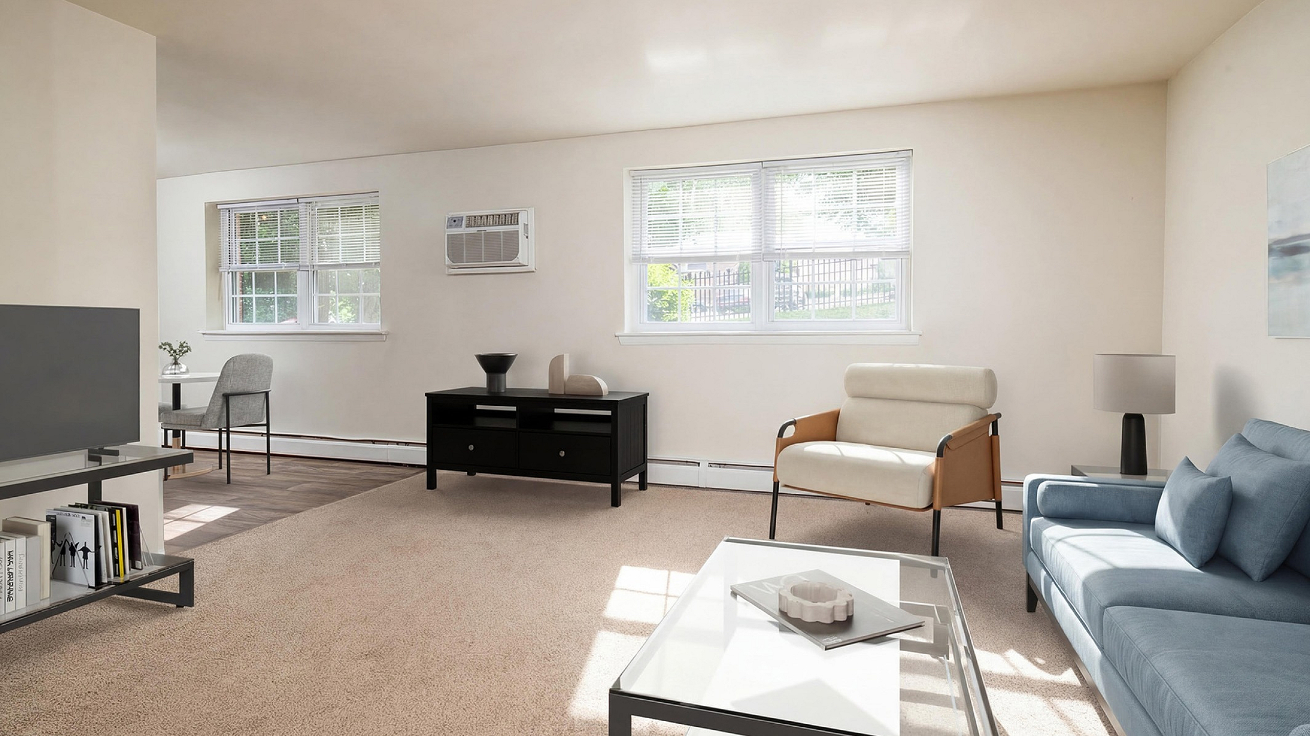 Bright and inviting living room with cozy seating, natural light, and contemporary decor.